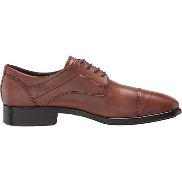 NWT ECCO Men's CITYTRAY Cap Toe Tie Oxford, Brown (AMBER)-12-12.5 US - Picture 3 of 7